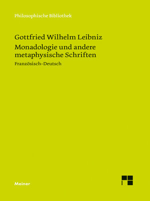 cover image of Monadologie und andere metaphysische Schriften